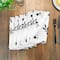 Simple Black Floral 10" x 10" Cotton Twill Napkin